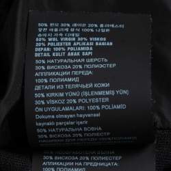 مملوكة مسبقًا Prada Black Knit & Nylon Logo Patch Sweatshirt S