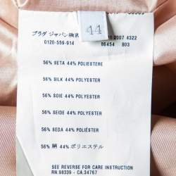 Pre Owned Prada Light Pink Silk Double Breasted Trench Coat M