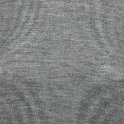 Prada Grey Knit Long Sleeve Open Back Sweater M