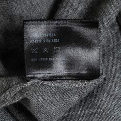 Prada Grey Knit Long Sleeve Open Back Sweater M