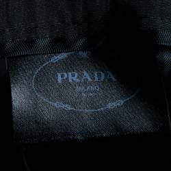 Prada Black Printed Silk Patch Detail Germinal Midi Skirt S