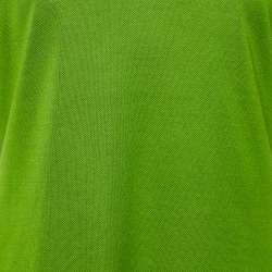 Pre Owned Prada Green Cotton Pique Polo T-Shirt L