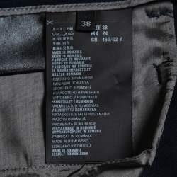 Pre Owned Prada Navy Blue Wool Slim Leg Trousers S