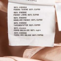 Pre Owned Prada Beige Synthetic Wide Leg Trousers M