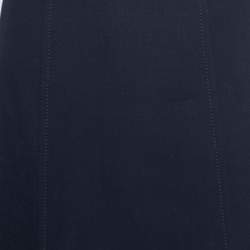 Pre Owned Prada Navy Blue Wool Knee Length Skirt S