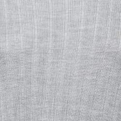 Pre Owned Prada Grey Stretch Knit Crew Neck Sweater M