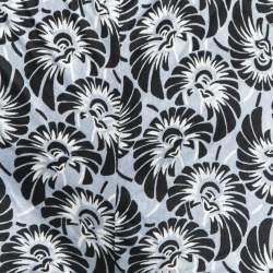 Pre Owned Prada Blue Printed Jersey Flared Pants L