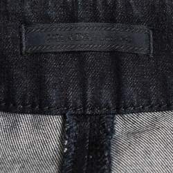 Prada Indigo Blue Denim Button Detail Shorts S