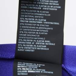 Prada Blue Jersey Rubber Logo Oversized T-Shirt L