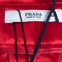 Prada Vintage Red Satin Silk Mini Shorts M
