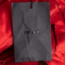 Prada Vintage Red Satin Silk Mini Shorts M