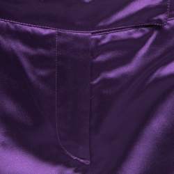 Pre Owned Prada Vintage Purple Satin Mini Shorts S