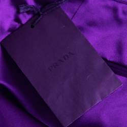 Pre Owned Prada Vintage Purple Satin Mini Shorts S