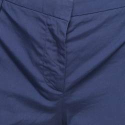 Prada Vintage Navy Blue Stretch Cotton Mini Shorts M