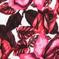Prada Pink Floral Printed Cotton A-Line Midi Skirt S