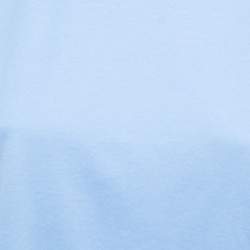 Pre Owned Prada Blue Cotton Crew Neck Half Sleeve T-Shirt L