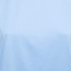 Pre Owned Prada Blue Cotton Crew Neck Half Sleeve T-Shirt L