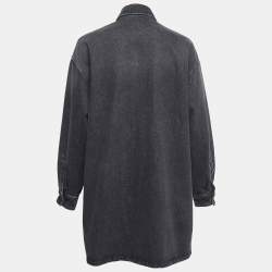 Prada Grey Denim Button Down Jacket XS