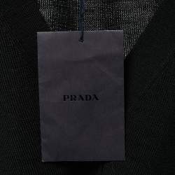Prada Black Wool Knit Button Front Cardigan XS