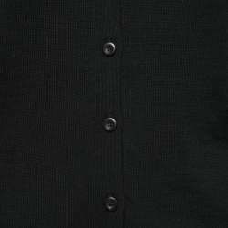 Prada Black Wool Knit Button Front Cardigan XS