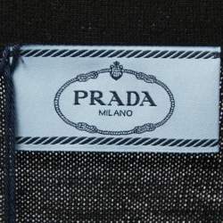 Prada Black Wool Knit Button Front Cardigan XS