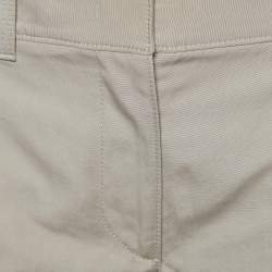Pre Owned Prada Khaki Beige Cotton Capri Pants S
