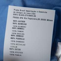 Pre Owned Prada Blue Cotton Crew Neck T-Shirt L