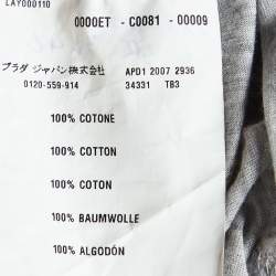 Pre Owned Prada Grey Cotton Knit Long Sleeve T-Shirt XL