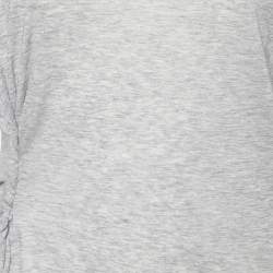 Pre Owned Prada Grey Cotton Knit Long Sleeve T-Shirt XL