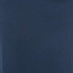 Pre Owned Prada Navy Blue Crepe Sleeveless Midi Dress S