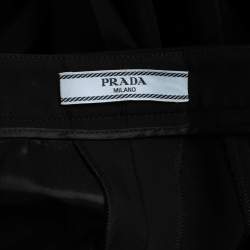 Pre Owned Prada Black Crepe Tapered Trousers S