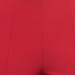 Prada Red Stretch Knit Tapered Leg Trousers M