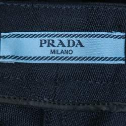Prada Navy Blue Wool Shorts S