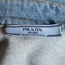 Prada Blue Denim Button Front Oversized Shirt M