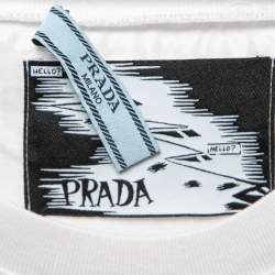 Prada Off White Cotton Misty Comic Print T-Shirt M