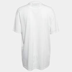 Prada Off White Cotton Misty Comic Print T-Shirt M