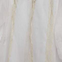 Pre Owned Prada Light Pink Silk & Lace Trim Nylonette Overcoat S
