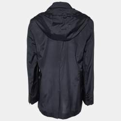 Prada Navy Blue Silk Technical Blazer Jacket S