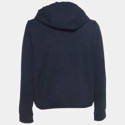 Prada Navy Blue Cotton Zip Front Hooded Jacket M
