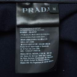 Prada Navy Blue Cotton Zip Front Hooded Jacket M