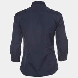 Prada Navy Blue Cotton Button Front Shirt S
