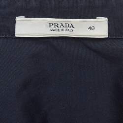 Prada Navy Blue Cotton Button Front Shirt S