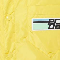 Prada Yellow Nylon Padded Button Front Jacket XL