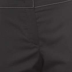 Prada Black Wool Slim Fit Formal Trousers S