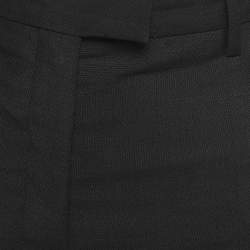 Pre Owned Prada Grey Wool Blend Wide Leg Trousers M