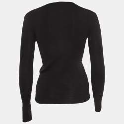 Prada Black Cashmere and Silk Buttoned Cardigan S