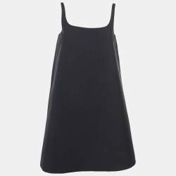 Prada Dark Grey Wool Sleeveless Mini Dress S