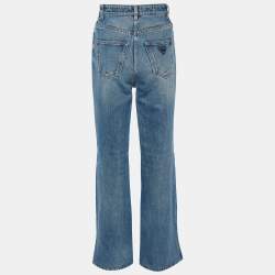 Prada Blue Denim High Waist Flared Jeans S/Waist 25"