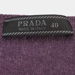 Prada Vintage Purple Cashmere Sleeveless Top S