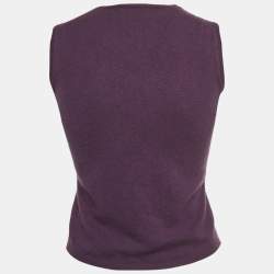 Prada Vintage Purple Cashmere Sleeveless Top S